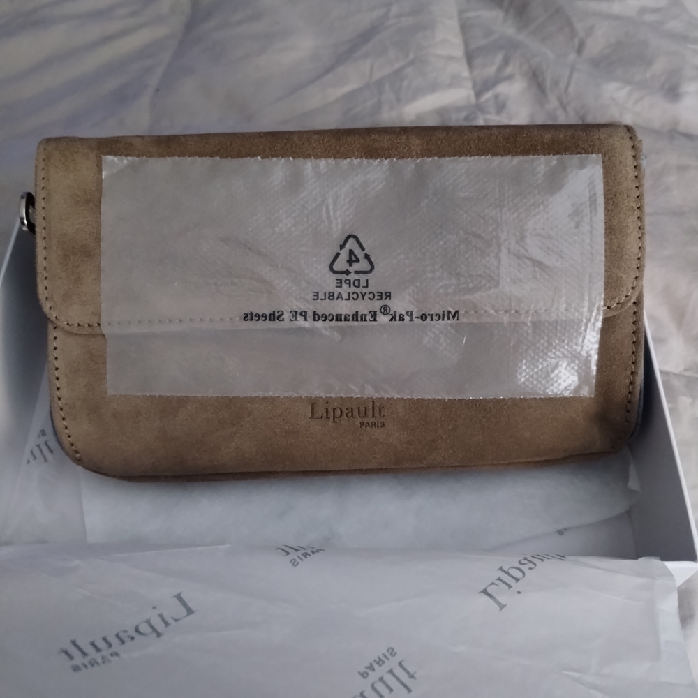 Tan Eco-Friendly Wallet with Transparent Design